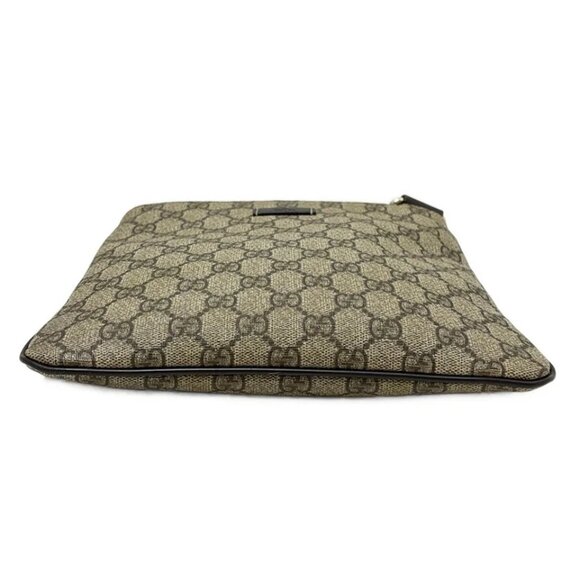 GUCCI GG Plus/GG Supreme Beige Dark Brown PVC Leather - Shoulder Bag 425-081325 - Picture 4 of 8